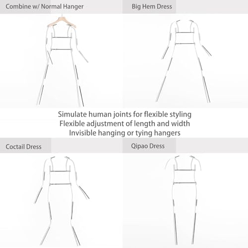 Perchas para maniquíes con brazos ajustables para fotografía de ropa 6