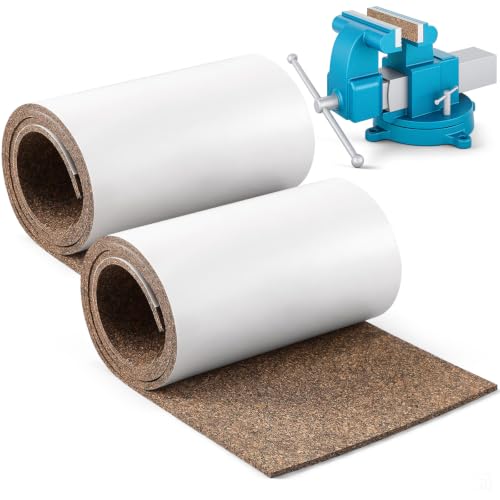 Image of Sumind 2 Pcs Cork Rubber Vise Jaw Lining Thick Soft Vise Jaw Pads