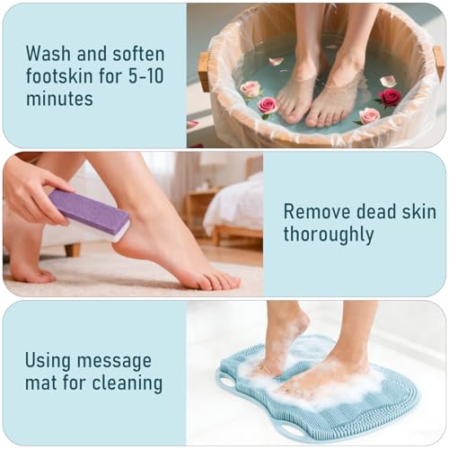 Alfombrilla Exfoliante para Pies 2 Unidades Azul miniatura 6
