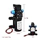 Autowaschpumpe, 5L/min Selbstansaugende 12V 60W Wasserpumpe Hochdruck Wasserpumpe 115Psi für Gartensprinkler, Dusche, Wasserhähne im Boot, 9.9 x 16.7 cm