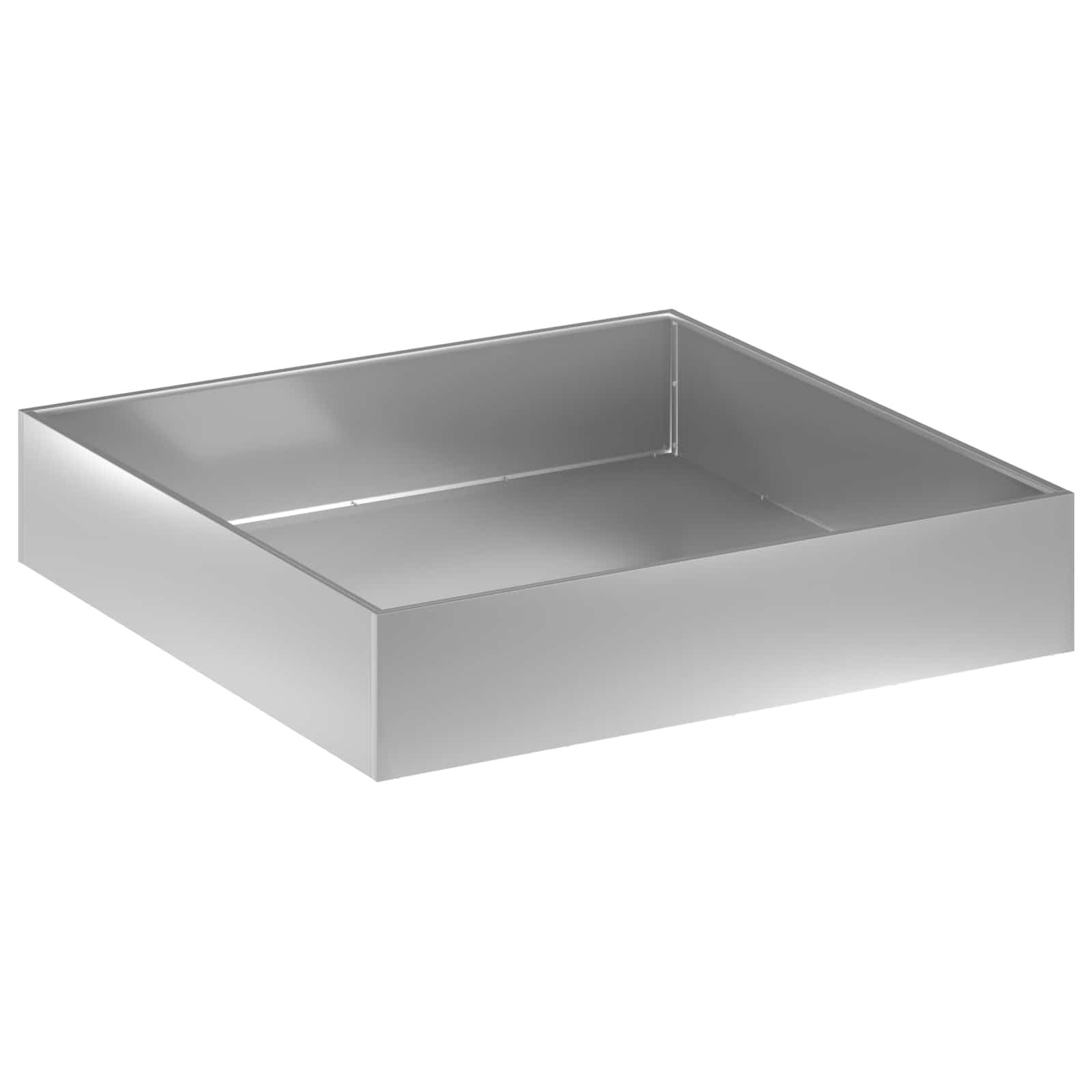 Hothingwell Sadzarka na kwiaty 2 sztuki srebrna stal 100 x 100 x 20 cm