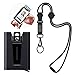 ELV Badge Holder Wallet, Aluminium ID Badge Card Holder Heavy Duty with Quick Release Button, Metal Clip for Offices ID, School ID, Driver Licence, Wallet, Holds 1-4 Cards