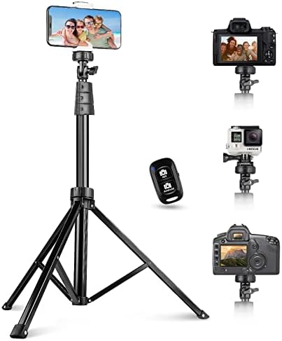 UBeesize 67" Phone Tripod&Selfie Stick, Camera Tripod Stand with Wireless Remote and Phone Holder, Perfect for Selfies/Video Recording/Live Streaming