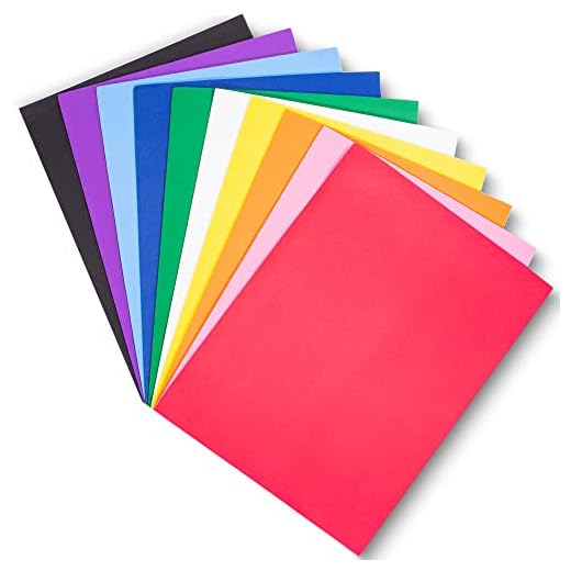 EVA Foam Sheets, 9 x 12 Inch, 10 Colors, 2mm Thick Handicraft Foam Paper for Arts and Crafts, by ACTIVITYya - 10 Sheets