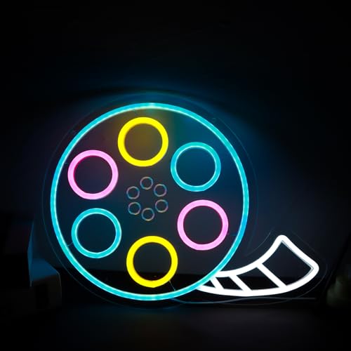 Image of Movies Neon Signs for Wall Decor，Led Neon Lightfor Live Room, Game Room, Broadcasting Room, Music Studio