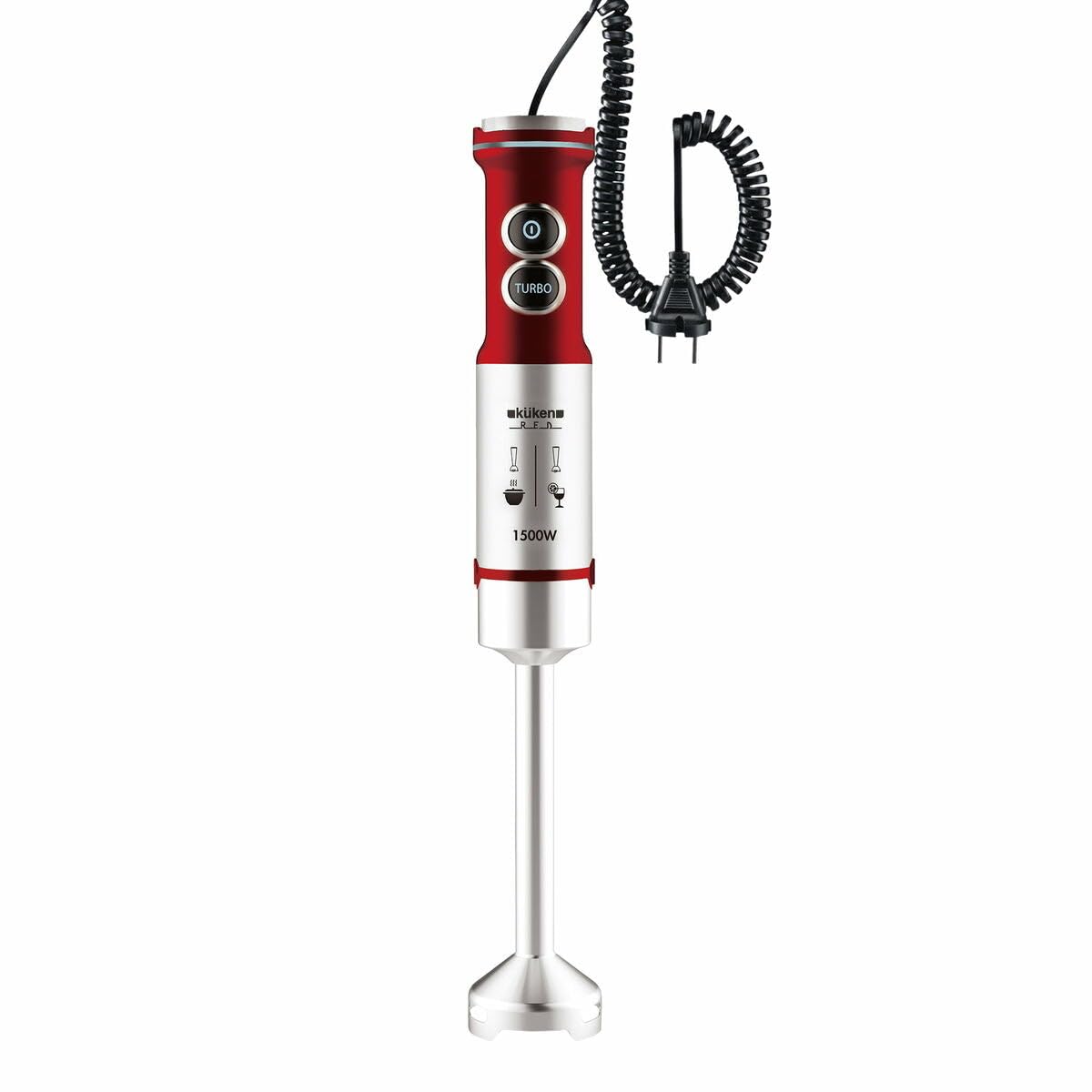 Batidora brazo inox kuken con vaso 600ml red