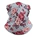 LDGSUPH Red Roses Floral Neck Gaiter for Adult Soft Dust-proof Windproof Face Cover Fashion Neck Cozy Gator Scarf Multipurpose Sunscreen Breathable Bandana Face Mask Scarf