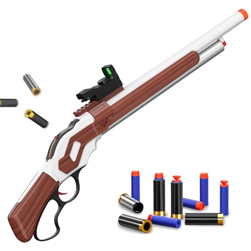 Ouzhimanxing Shell Ejecting Toy Gun (27-Inch),Soft Bullets Toy Shotgun Gun, Lever-Action Design, Perfect As a Birthday-Holiday for 8-12 Year Olds (Brown)