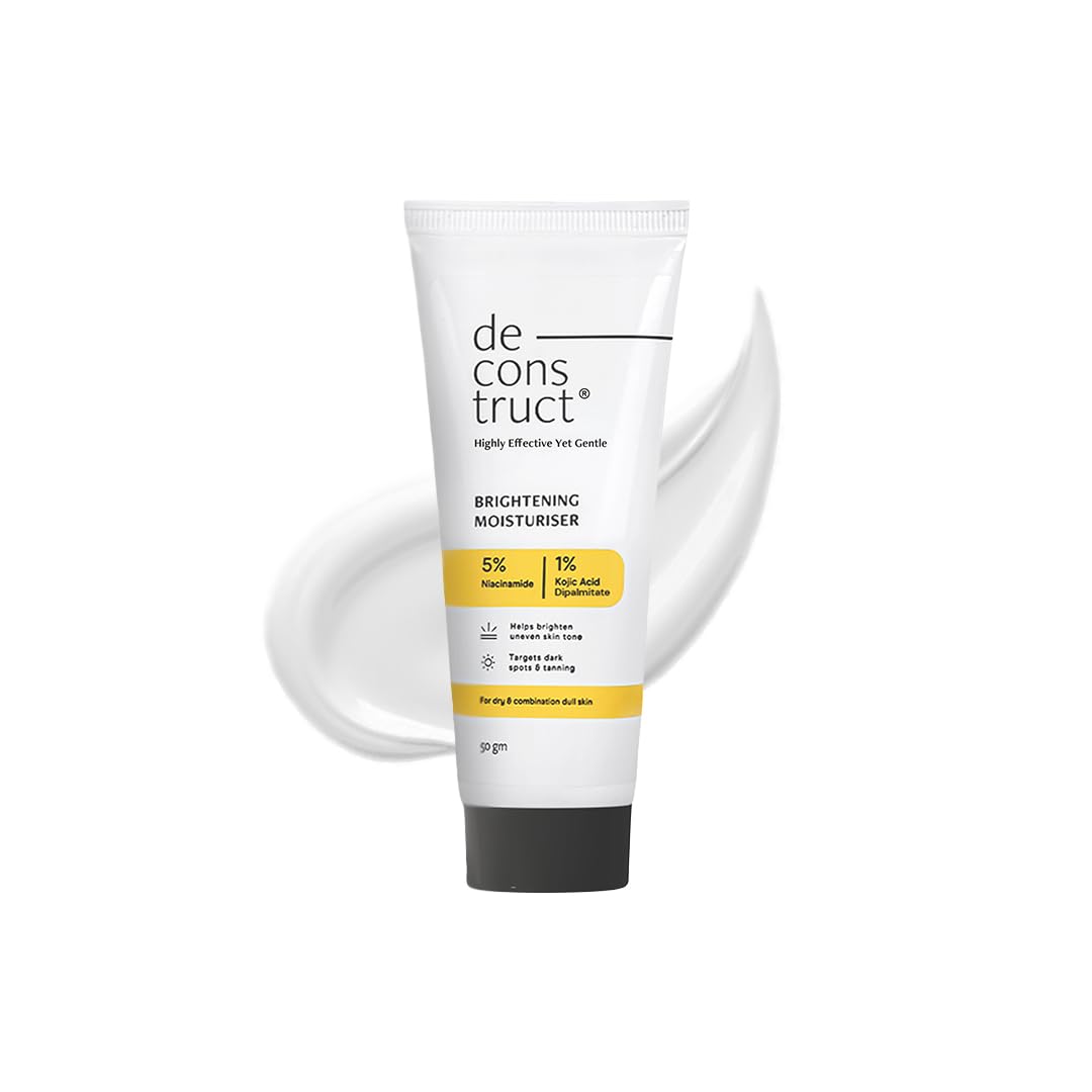 Niacinamide Brightening Face Moisturizer| 5% Niacinamide + 1% Kojic Acid + 5% Vitamin C | For Dark Spots And Uneven Skin Tone | Brightens & Hydrates | 50 Gm