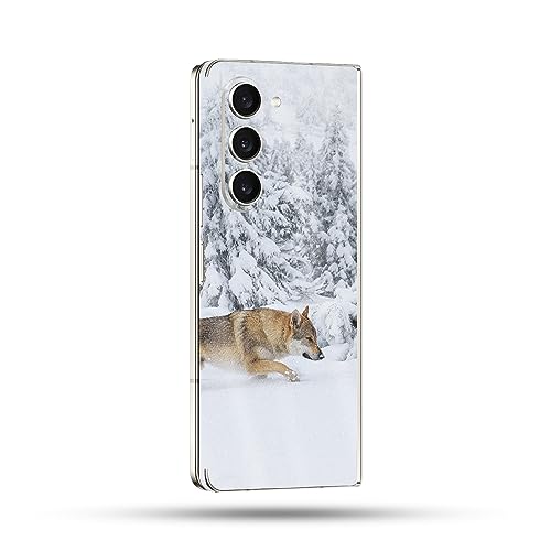 Image of MightySkins Glossy Glitter Skin Compatible with Samsung Galaxy Z Fold 5 Full Wrap - Wolf Pack | Protective, Durable High-Gloss Glitter Finish | Easy to Apply & Change Styles | Made in The USA