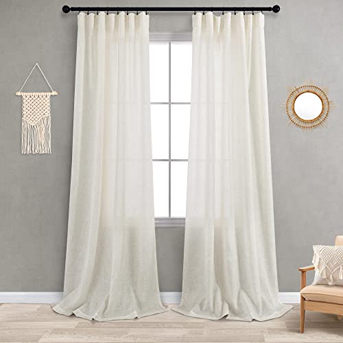 Cream Beige Linen Curtains 90 Inch Length for Living Room Set 2 Panels Rod Pocket Neutral Boho Rustic Farmhouse Decor Natural Ivory Semi Sheer Curtain Drapes 90 Inches Long for Dining Room Bedroom Cream Beige Linen Curtains 90 Inch Length for Living Room Set 2 Panels Rod Pocket Neutral Boho Rustic Farmhouse Decor Natural Ivory Semi Sheer Curtain Drapes 90 Inches Long for Dining Room Bedroom