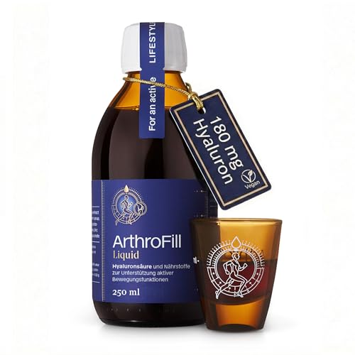 Arthro Fill Liquid Hyaluron Drink - veganes Nahrungsergänzungsmittel mit Hyaluronsäure, Vitamin C...
