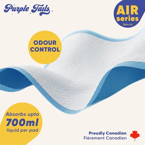 Image of Pet Training Pads Air Series - Large (Pack of 60) | Leakproof Heavy-Absorbent Puppy Pee Pads with Non-Slip Adhesive Tape | Odour Control, Quick-Dry Potty Pads for Dogs (60, 60x60cm)
