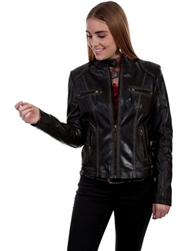Scully Women's Black Lambskin Vintage Coat XS