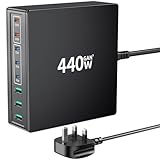 FINIBO 440W USB C Charger Multiport: 8-Port GAN Fast USB Charger Multiport Station - PD USB C Adapter for MacBook, iPad, iPhone Series, Samsung