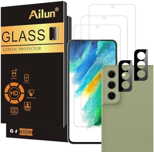 Ailun Screen Protector + Camera Lens Protector for Galaxy S21fe, 3+2 Pack