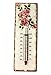 Unbekannt Thermometer 25 cm C und F Blechschild mit Rosen Antik Landhaus Shabby Chic