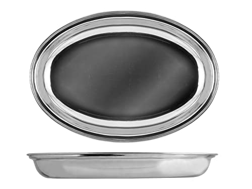 Royal Norfolk 7981940 Pirofila Ovale, Inox, 40 Cm, Stainless Steel