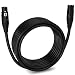 LyxPro Balanced XLR Cable 25 ft Premium Series Professional Microphone Cable, Powered Speakers and Other Pro Devices Cable, Black