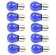 ShuoHui 10x 12V 21W BA15s Indicator Ball Lamp Blau Blinkerbirne Blinkerbirnen Glühbirne orange Blau 1156 P21W (Blau)