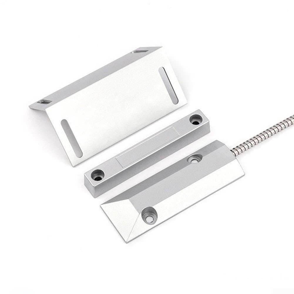 Cablati Sensori Contatto Magnetici Porta Garage con Staffa Regolabile 2 Set (NO+NC)