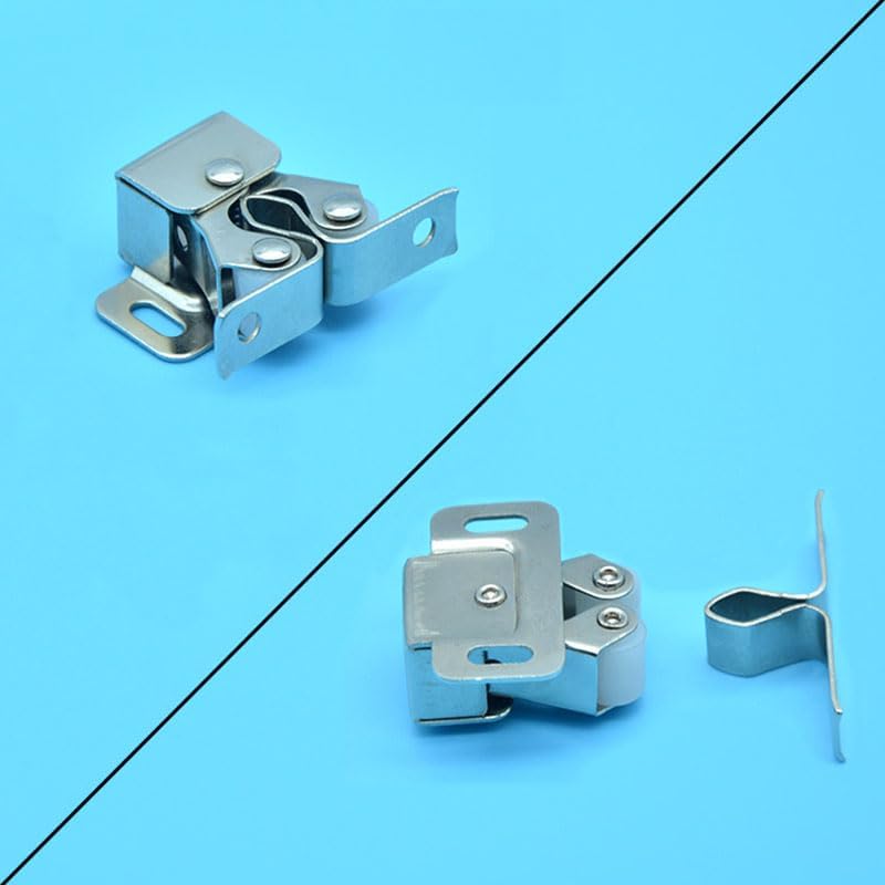 10 Pieces Cabinet Catches Door Closer Snap Buckle Closet Kitchen Lock Furniture Wardrobe Spring Drawer Hardware - (Color: B)