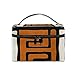 Produktbild Kosmetiktasche, Make-up Tasche, Kuba Cloth Inspired Earth Colors Geometric Portable Travel Makeup Bag Cosmetic Organizer Tote Bag for Women Girls