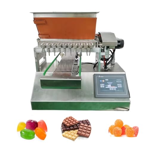 Máquina automática comercial para hacer caramelos: produce gomitas, duras, gelatina, chocolate, caramelo, alta salida con alarma de fallos y operación simple de 3 pasos