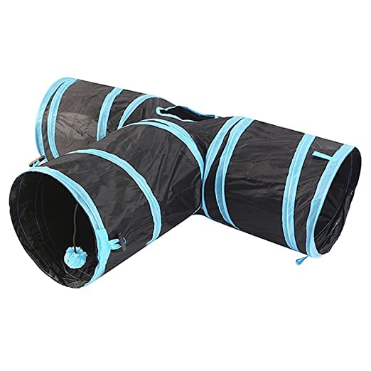 Dog Trust Cat Tunnel 3 Way Pet Play Tunnel Collapsible Tunnel Toy for Cats Dogs Rabbits Pets (B09Y8XD4FK) Amazon Price History, Amazon Price Tracker