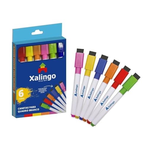 Amazon.com.br: Kit de Canetas Coloridas para Quadro Branco 6 Cores Xalingo