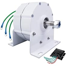10000W Permanent Magnet Electric Motor 3Phase Generator DIY AC Alternator for Vertical or Horizontal Wind Turbine Wind Generator 12V
