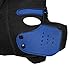 QUYUWOWO Neoprene Puppy Face Muzzle Dog Removable Full Head Hood Mask With Ears (Blue, One Size)