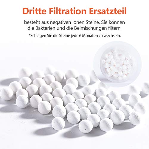 Magichome 9 Packs Negative Ion Mineral Balls Replacement, Soften Hard Water, Remove Chlorine, Bacteria and Other Impurities