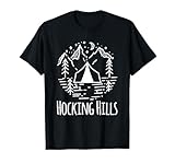 Hocking Hills Camping Rustic Mountains Tent Woods Campground T-Shirt