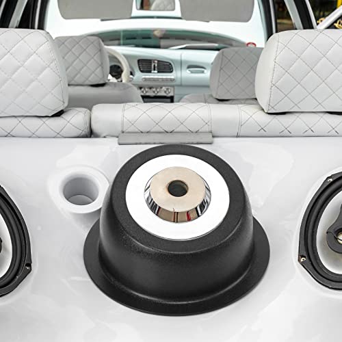 Image of Amylove 4 Pcs 6.5 Inch Speaker Box Universal Angled Black Speaker Enclosures Pods Surface Mount with 2 Rubber Strip for Install Speakers or Smaller Custom Mount Door Kick Panel Rear Deck,Hole Cut