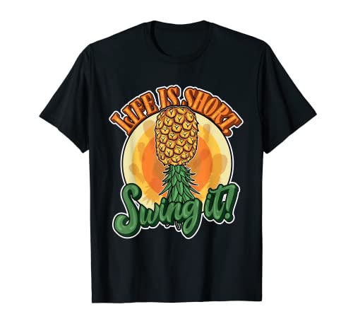 Upside Down Pineapple Swinging Lifestyle Vintage Swinger Camiseta