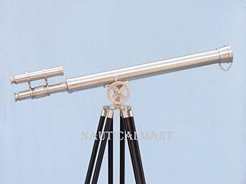 NauticalMart Floor Standing Brushed Nickel Griffith Astro Telescope 65