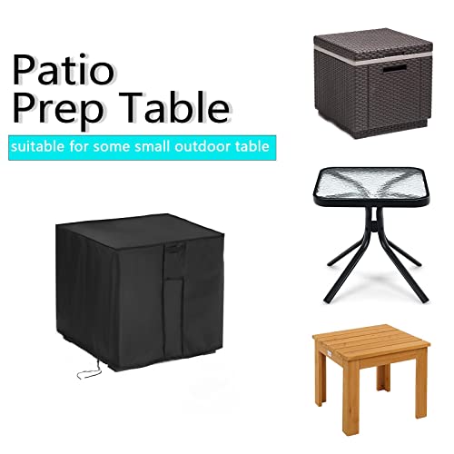 Jungda Outdoor Table Cover Square 18 Inch,Patio Table Cover For Keter Ice Cube Beer Cooler Table, Outdoor Waterproof Bar Table Cover - 18 X 18 X 18 Inch #TOP2