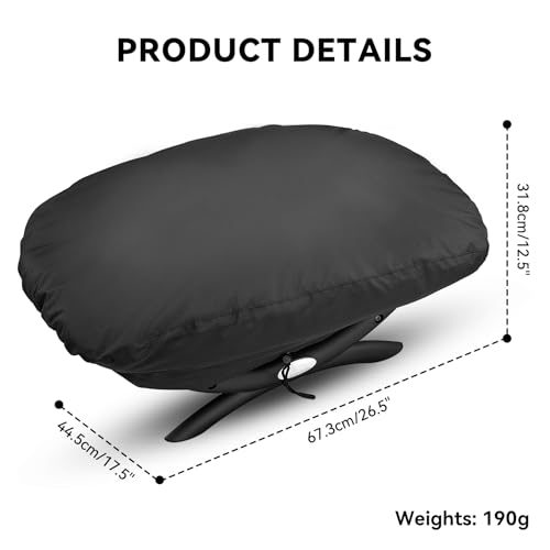 onlyfire BBQ Grillabdeckung Abdeckhaube passt für Weber Baby Q, Q100 Q120 und Q1000 Gas-Grills, schwarz