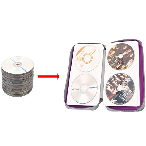 image for UENTIP 96 Capacity CD Case,Portable DVD Hard Plastic Case Holder CD Or