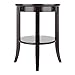 Winsome Genoa End Table with Glass Top, for Living Room, Bedroom, 23