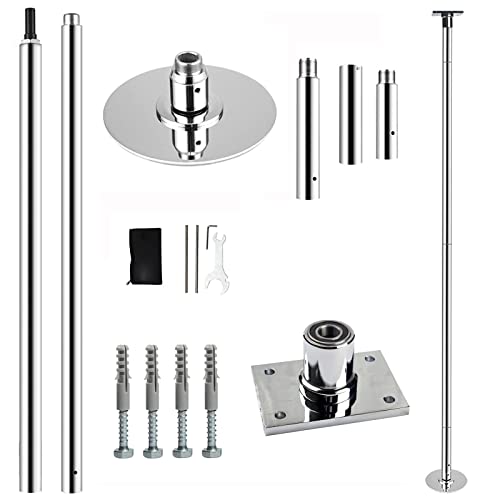 Prior Fitness Dance Pole Set - 45Mm Removable Rotating Static Fitness Pole, Fixed Plate Dance Poles Home Dance Poles With Ceiling Mount Accessories For Clubs, Parties, Home #TOP7