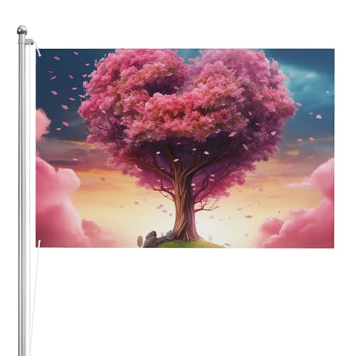 Bannière colorée cœur d'arbre pour célébrer le bonheur et accueillir vos invités