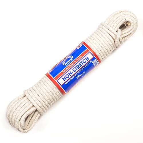 Everlasto 'Non-Stretch' Biodegradable Natural Cotton Pulley Line Clothes Line 5.5mm x 20M