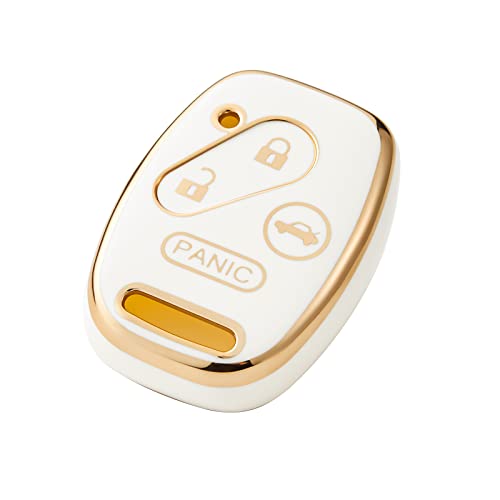 Coque de protection complète pour clé de voiture OFFCURVE blanc au design raffiné 2003-2006