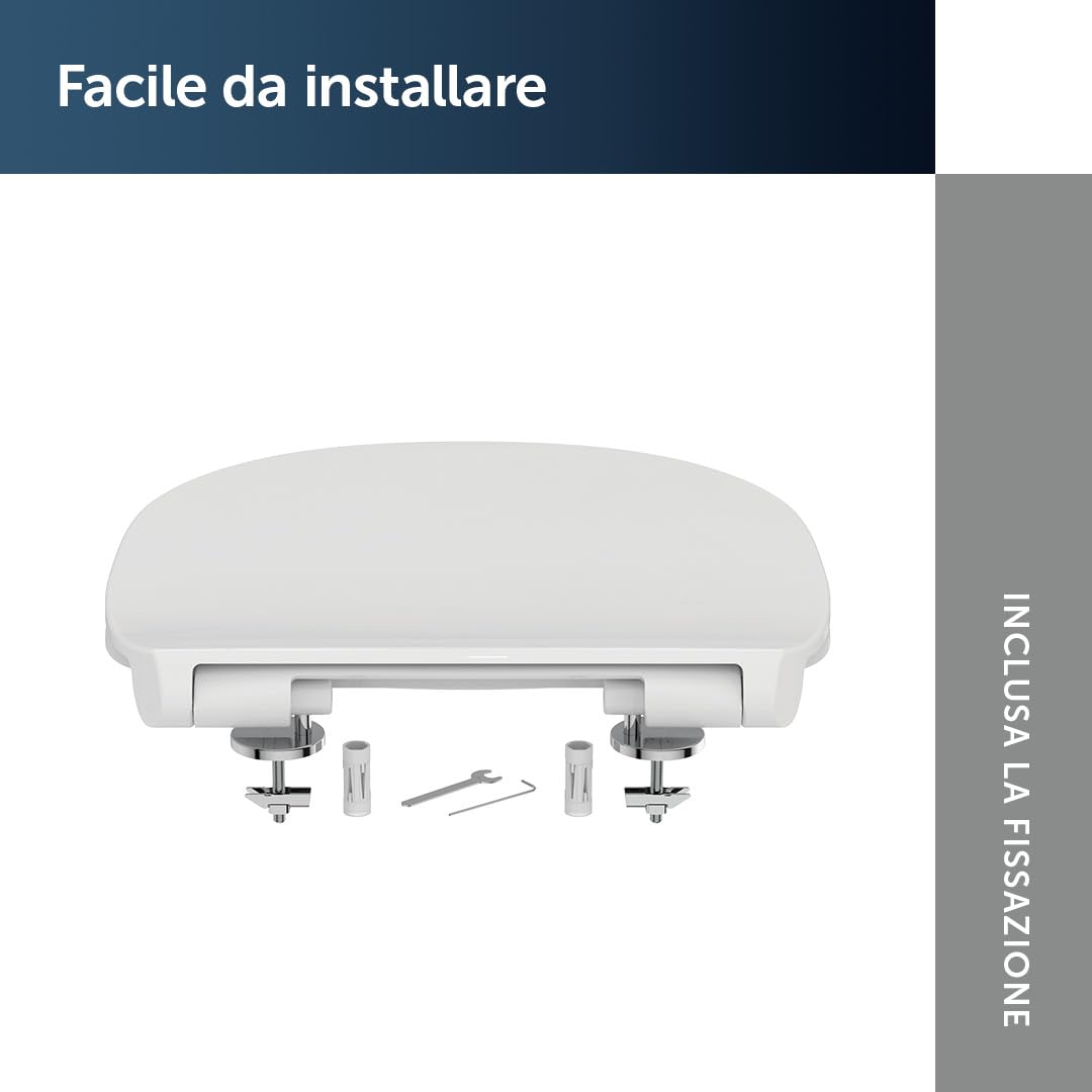 Sedile WC Ideal Standard E772301 Original Connect, piatto, bianco