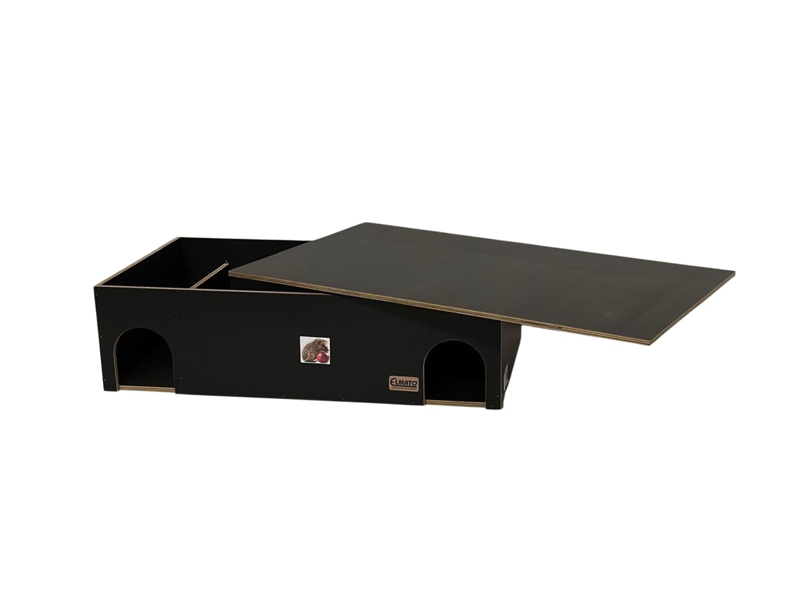 Elmato 10220 Igelhaus Family, wetterfest, schwarz 70x40x21cm