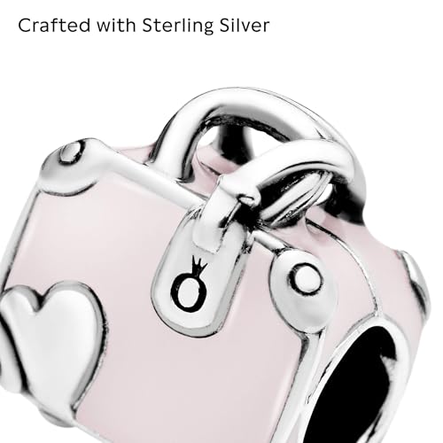 Pandora Pink Travel Bag Charm - Compatible Moments Bracelets - Jewelry for Women - Gift for Women in Your Life - Made with Sterling Silver & Enamel4