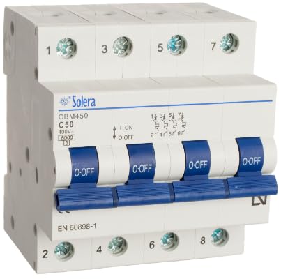 Interruptor magnetotérmico 4P de 50A para evitar apagones en talleres y hogares