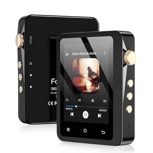 Fanvace HiFi MP3-Player mit Bluetooth 5.3, verlustfreier DSD-High-Resolution-Digital-Audio-Musikplayer, tragbarer 64-GB-Audio-Player mit 2,8-Zoll-Touchscreen, unterstützt bis zu...